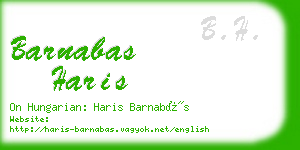 barnabas haris business card
